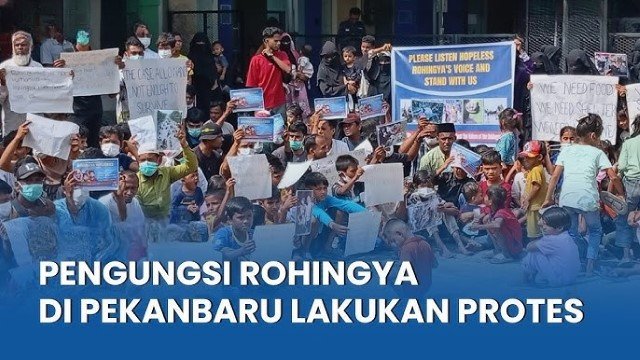 Hidup di Negeri Orang, Bantuan Makin Menipis, Warga Rohingya Demo Turun ke Jalan Tuntut Hidup Lebih Layak!