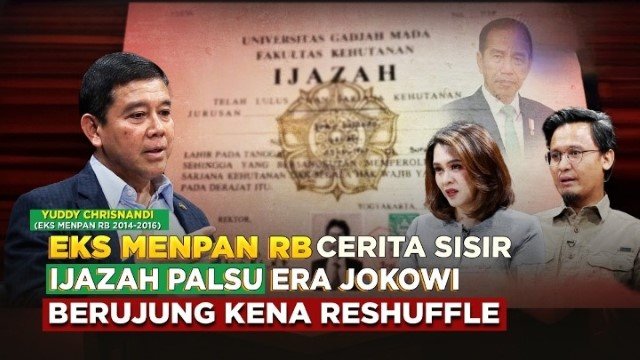 Blak-Blakan! Eks Menpan RB Yuddy Chrisnandi ‘Direshuffle’ Jokowi Gegara Bicara Soal Penyisiran Ijazah Palsu
