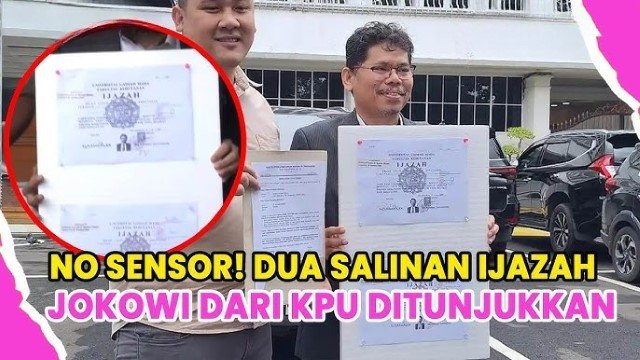 ‘Dua Versi’ Salinan Ijazah Jokowi dari Pilpres 2014 dan 2019