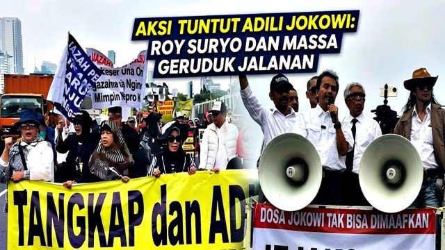 Geger di Depan DPR! Roy Suryo Cs Geruduk Senayan: Tuntut Jokowi Diadili, Gibran Dimakzulkan!