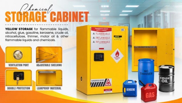Lemari Penyimpanan Bahan Mudah Terbakar Solusi Wajib untuk Keamanan Laboratorium dan Industri Modern