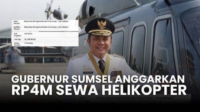 Adu Gengsi Sultan! Tak Mau Kalah dari Rudy Mas’ud, Gubernur Sumsel Sewa Helikopter Mewah Senilai Rp4 Miliar