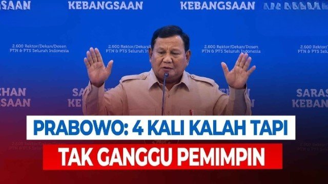 Sindir Anies Baswedan? Prabowo: Saya 4 Kali Kalah, Tapi Tak Pernah Ganggu Pemimpin!