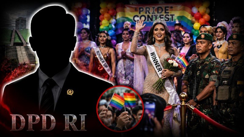 Sorotan Tajam! Bikin Heboh Publik, Anggota DPD RI Hadiri Kontes LGBT Didampingi TNI